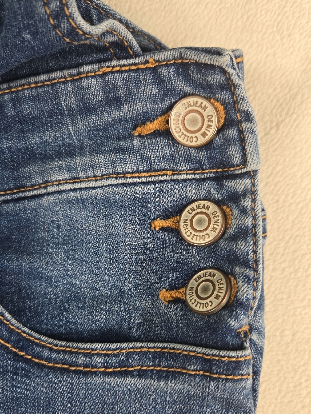 Distressed Blue Denim Women’s Overalls with Adjustable Straps - Picture 2 of 14